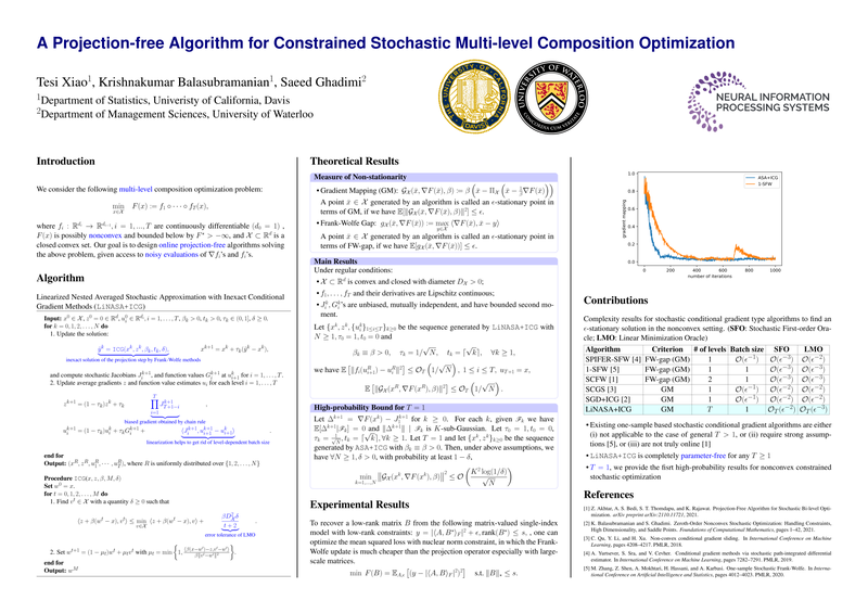 Projection-free algorithm for multi-level composition optimization